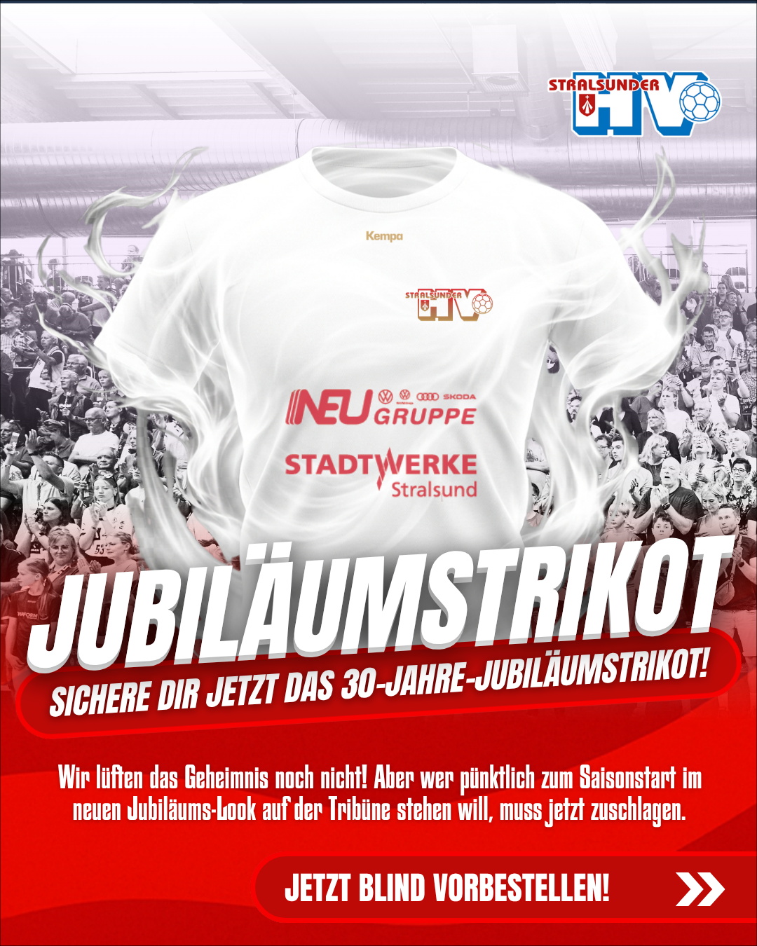 Stralsunder HV Jubiläumstrikot – 30 Jahre – jetzt blind vorbestellen