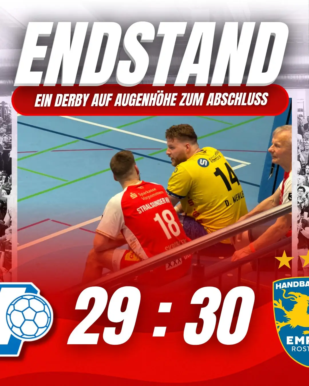 Feuer im Derby: SHV unterliegt Empor Rostock mit 29:30