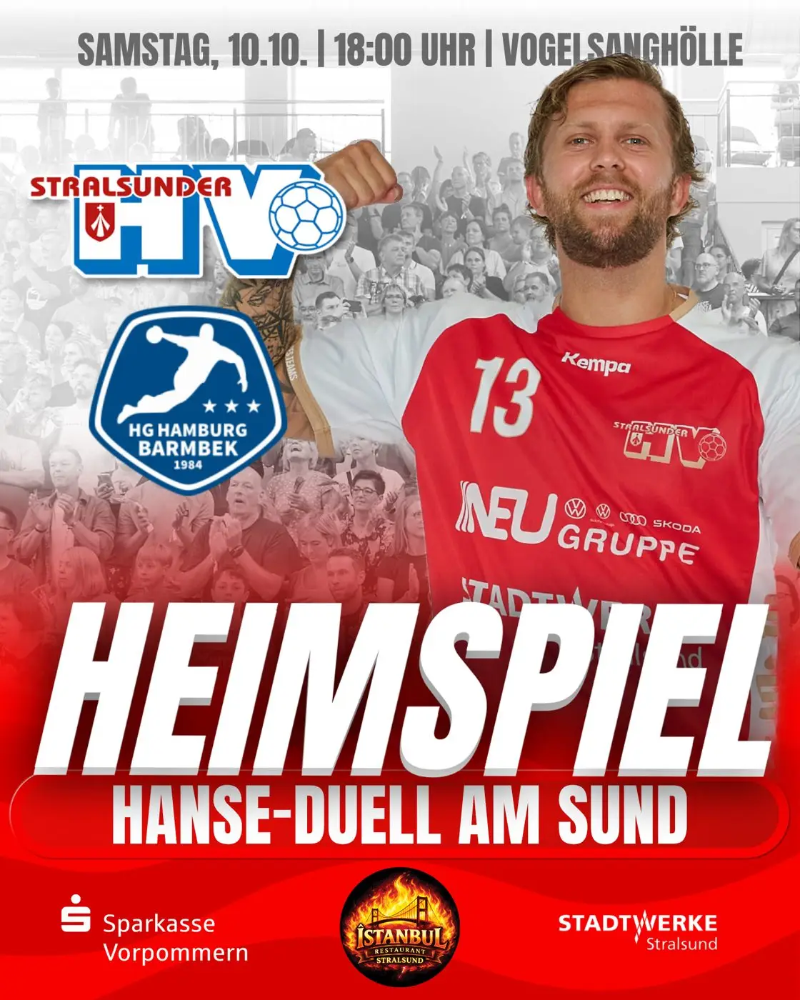 Hanse-Duell am Sund: SHV empfängt die HG Hamburg-Barmbek