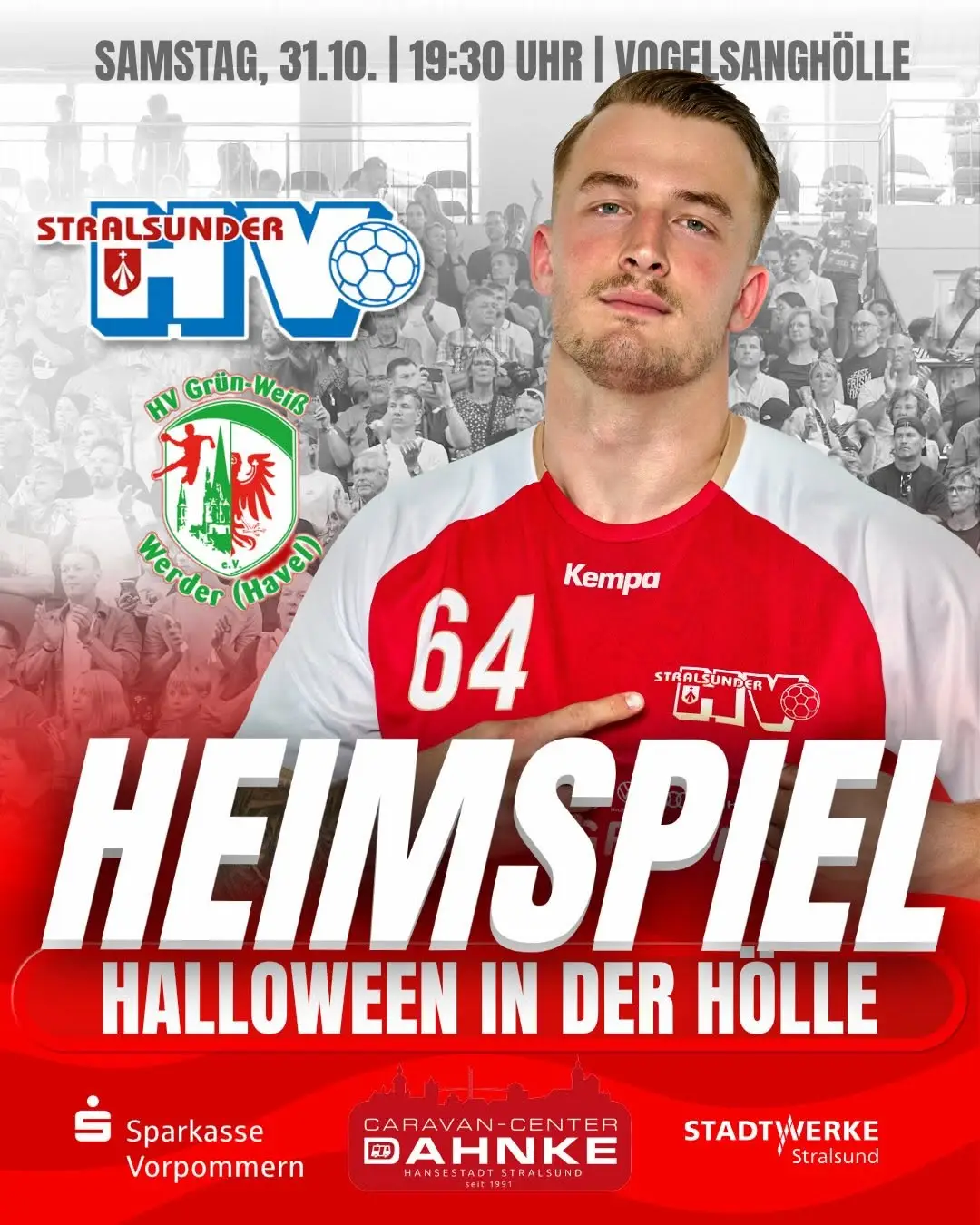 Halloween in der Vogelsanghölle: SHV empfängt den HV Grün-Weiß Werder