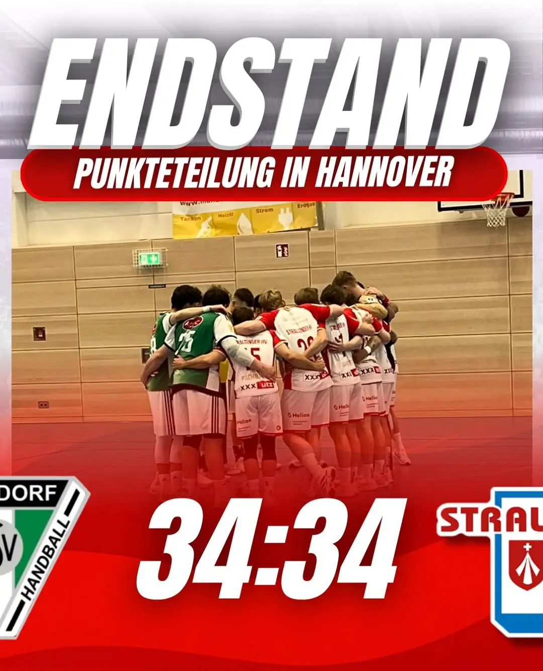 Krimi in Burgdorf: SHV trennt sich 34:34 von den jungen Recken