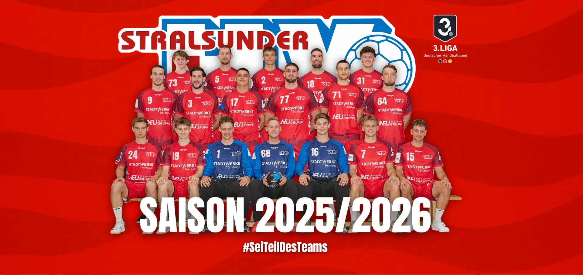 Mannschaftsfoto Stralsunder HV, Saison 2025/2026